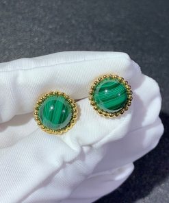 Van Cleef & Arpels Perlée Couleurs Earrings Custom Natural Gemstone 18K Gold (2)