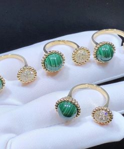 Van Cleef & Arpels Perlée Couleurs Rings Custom Natural Gemstone 18K Gold (2)