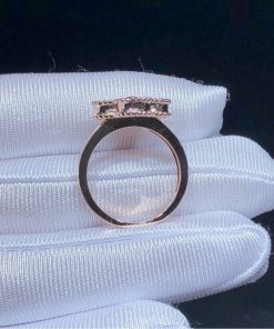 Van Cleef & Arpels Vintage Alhambra Ring Remake Natural Diamond 18K Rose Gold (2)