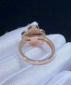 Van Cleef & Arpels Vintage Alhambra Ring Remake Natural Diamond 18K Rose Gold (2)