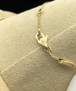 Van Cleef & Arpels Vintage Alhambra Womens Bracelet 18K Gold Mother Of Pearl Custom (2)