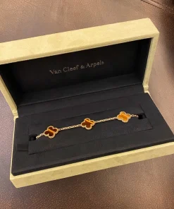 Van Cleef & Arpels Vintage Alhambra Womens Bracelet Custom 18K Gold (2)