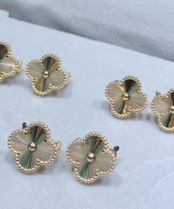 Van Cleef & Arpels Vintage Alhambra Womens Earring Remake 18K Gold (2)