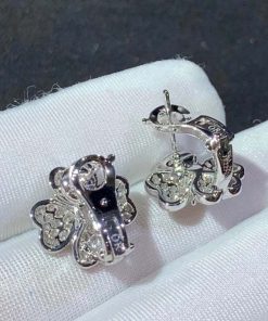 Van Cleef & Arpels Womens Earring Natural Diamond 18K White Gold Custom (2)