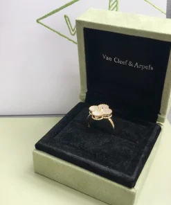 Van Cleef & Arpels Womens Rings Custom Mother Of Pearl 18K Gold (2)
