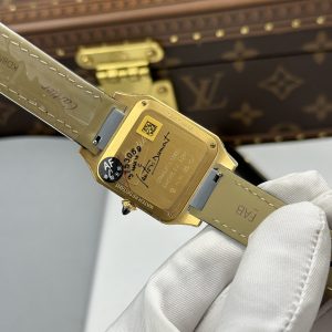 Cartier Santos Dumont Yellow Gold Black Dial Super Clone Watches AF Factory 43.5mm x 31 (1)