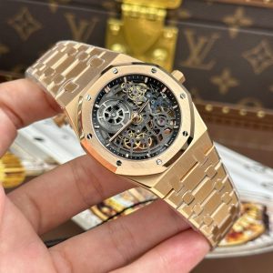Audemars Piguet Royal Oak Jumbo Extra-thin Openworked 16204 Rose Gold Rep 1 1 APS Factory 41mm (1)
