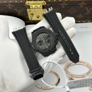 Hublot Big Bang 20th Anniversary Chronograph Ceramic Đen Replica 1 1 BBA Factory 43mm (1)