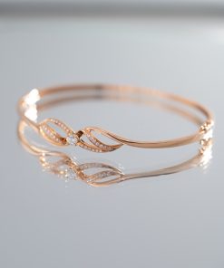 Women’s Bangles Custom Natural Diamond Rose Gold 18k (2)
