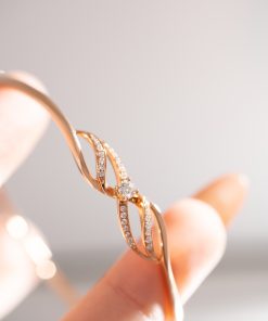 Women’s Bangles Custom Natural Diamond Rose Gold 18k (2)
