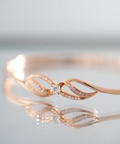 Women’s Bangles Custom Natural Diamond Rose Gold 18k (2)