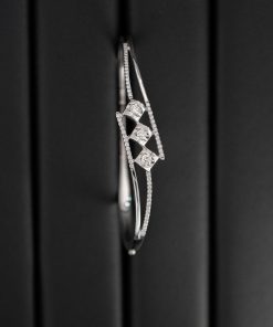 Women’s Bangles Custom Natural Diamond White Gold 18k (8)