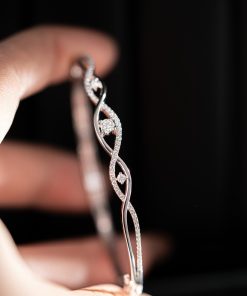 Women’s Bangles Custom Natural Diamond White Gold 18k (2)