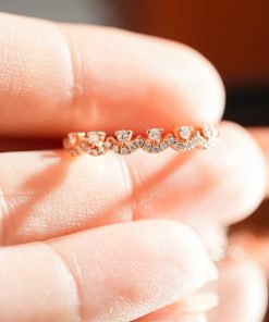 Women’s Ring Natural Custom Diamond Rose Gold 18k (2)