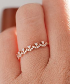 Women’s Ring Natural Custom Diamond Rose Gold 18k (2)