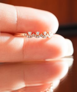 Women’s Ring Natural Custom Diamond Rose Gold 18k (2)