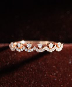 Women’s Ring Natural Custom Diamond Rose Gold 18k (2)