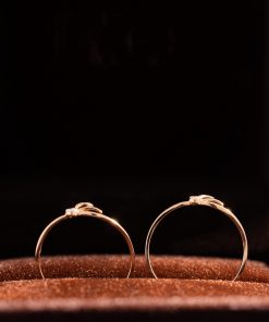 Women's Ring With Bow Shape Design Crafted In 18k Rose Gold With Natural Diamonds (1)