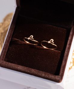 Women's Ring With Bow Shape Design Crafted In 18k Rose Gold With Natural Diamonds (1)