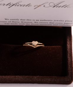 Women's Ring With Heart Pattern With Natural Diamond Crafted In 18k Rose Gold (2)