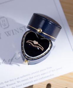 Women's Ring With Heart Pattern With Natural Diamond Crafted In 18k Rose Gold (2)