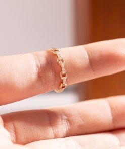 Women's Ring with Natural Diamond Crafted in 18k Rose Gold (2)