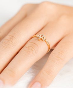 Women’s Rings Pattern Crown Custom Natural Diamond Rose Gold 18k (2)