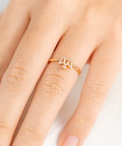 Women’s Rings Pattern Crown Custom Natural Diamond Rose Gold 18k (2)