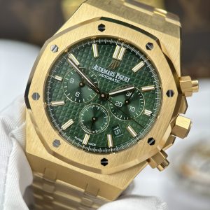 Audemars Piguet Royal Oak Chronograph 26331 Yellow Gold Green Dial APS Factory 41mm (1)