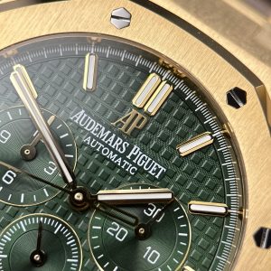 Audemars Piguet Royal Oak Chronograph 26331 Yellow Gold Green Dial APS Factory 41mm (1)