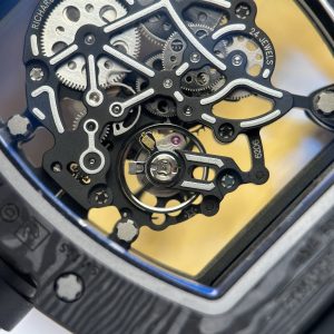 Richard Mille RM055 Carbon NTPT Replica Watches Rose Gold Dial ZF Factory 49.9×42 (1)