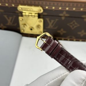 Cartier Santos Dumont Yellow Gold Rep 1 1 Leather Strap AF Factory 43.5mm x 31 (1)