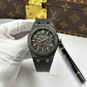 Audemars Piguet Royal Oak 15500 DiW Carbon NTPT Super Clone Watches Second Hand Yellow 41mm (1)