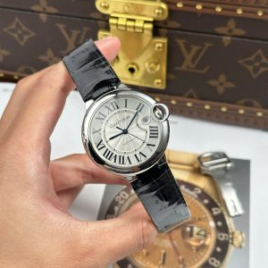 Cartier Ballon Bleu Clone Watches White Dial Leather Strap AF Factory 40mm (2)