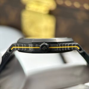 Audemars Piguet Royal Oak 15500 DiW Carbon NTPT Super Clone Watches Second Hand Yellow 41mm (1)