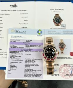 Rolex GMT-Master II 126755 SARU 18K Gold Wrapped Custom Moissanite Sapphire 41mm (11)