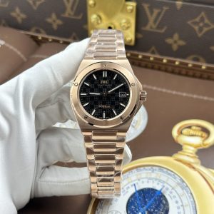 IWC Ingenieur Super Clone Watches Rose Gold With Black Dial GH Factory 40mm (1)