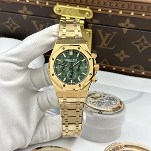 Audemars Piguet Royal Oak Chronograph 26331 Yellow Gold Green Dial APS Factory 41mm (1)
