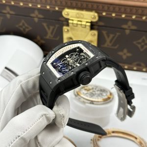 Richard Mille RM055 Carbon NTPT Replica Watches White Dial ZF Factory 49.9×42 (1)