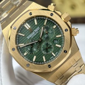 Audemars Piguet Royal Oak Chronograph 26331 Yellow Gold Green Dial APS Factory 41mm (1)