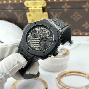 Hublot Big Bang 20th Anniversary Chronograph Ceramic Đen Replica 1 1 BBA Factory 43mm (1)