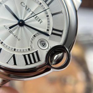Cartier Ballon Bleu Clone Watches White Dial Leather Strap AF Factory 40mm (2)