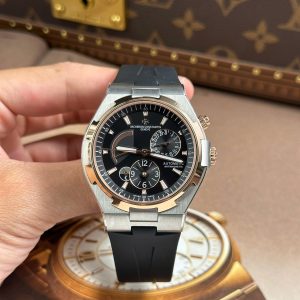 Vacheron Constantin Overseas Dual Time 47450 Demi Rose Gold Replica 1 1 9F Factory 42mm (1)