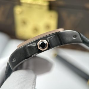 Cartier Santos 100 XL Demi Rose Gold Super Clone Watches Fabric Strap 51.1×41 (1)