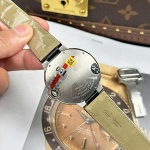 Cartier Ballon Bleu Clone Watches White Dial Leather Strap AF Factory 40mm (2)