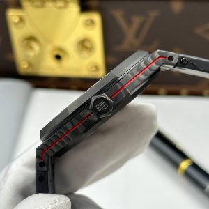 Audemars Piguet Royal Oak 15500 DiW Carbon NTPT Replica Watch Red Second Hand 41mm (2)