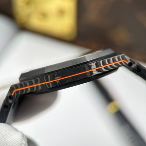 Audemars Piguet Royal Oak 15500 DiW Carbon NTPT Replica 1 1 Orange Seconds Hand 41mm (1)