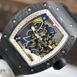 Richard Mille RM055 Carbon NTPT Replica Watches White Dial ZF Factory 49.9×42 (1)