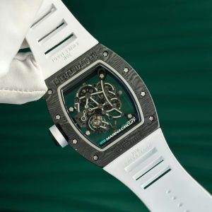 Richard Mille RM055 Carbon NTPT Super Clone Watches Blue Dial ZF Factory 49.9×42 (1)