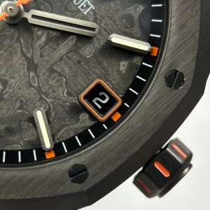 Audemars Piguet Royal Oak 15500 DiW Carbon NTPT Replica 1 1 Orange Seconds Hand 41mm (1)